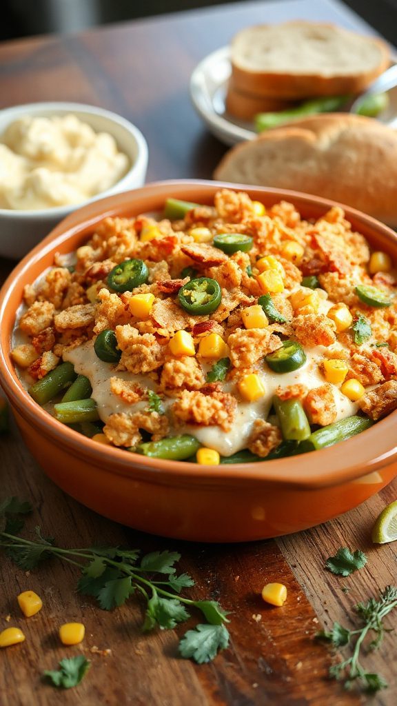 zesty southwestern green bean casserole