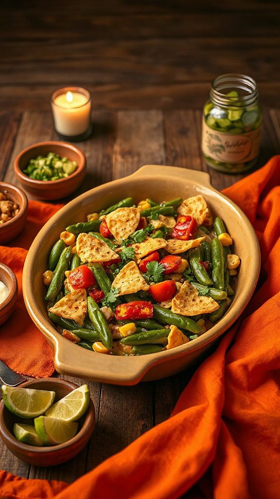 zesty southwestern green bean casserole