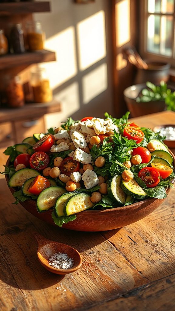 zucchini and chickpea salad