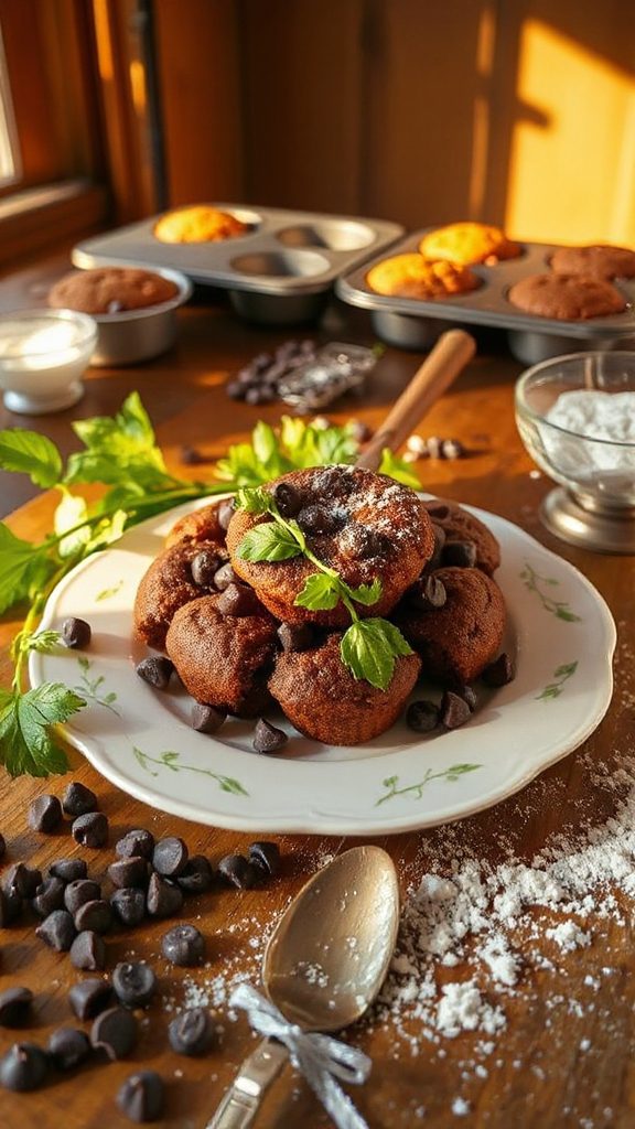 zucchini chocolate chip muffins zucchini chocolate chip muffins