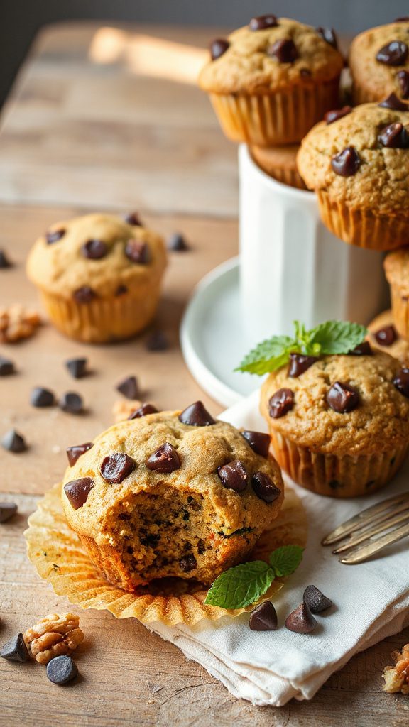 zucchini chocolate chip muffins zucchini chocolate chip muffins