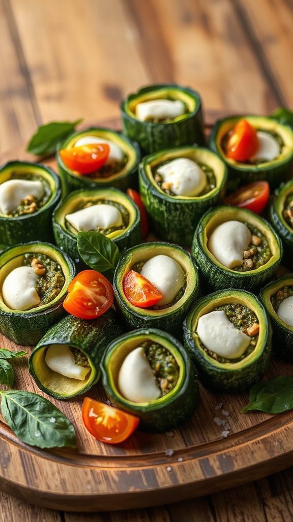 zucchini roll ups with pesto zucchini roll ups with pesto