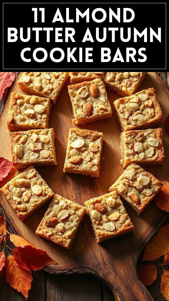11 Almond Butter Autumn Cookie Bars