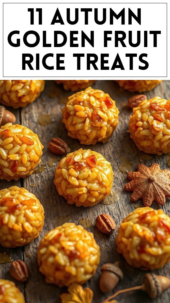 11 Autumn Golden Fruit Rice Treats