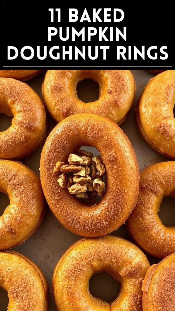 11 Baked Pumpkin Doughnut Rings