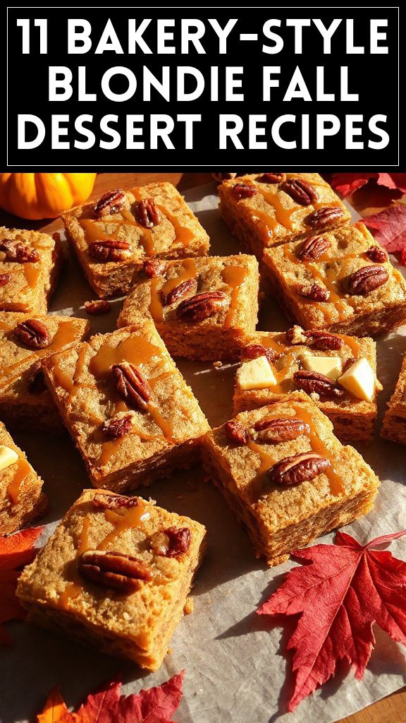 11 Bakery-Style Blondie Fall Dessert Recipes