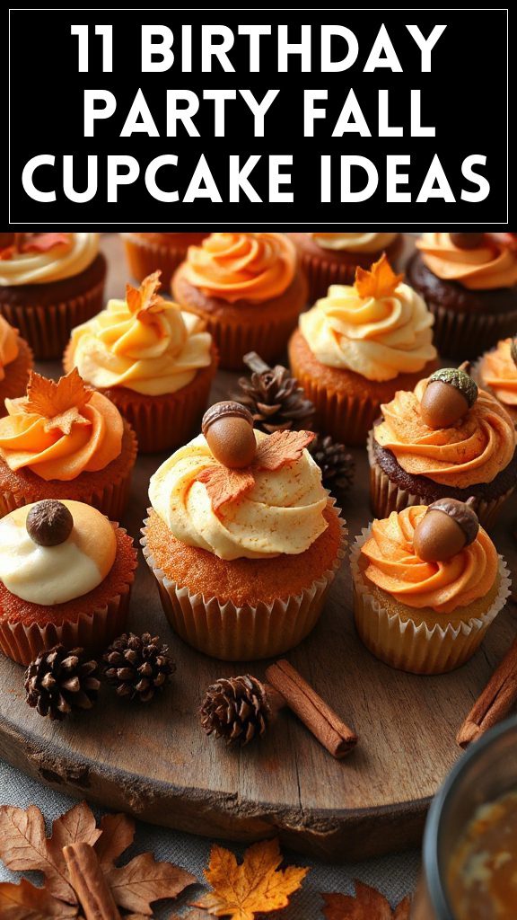 11 Birthday Party Fall Cupcake Ideas