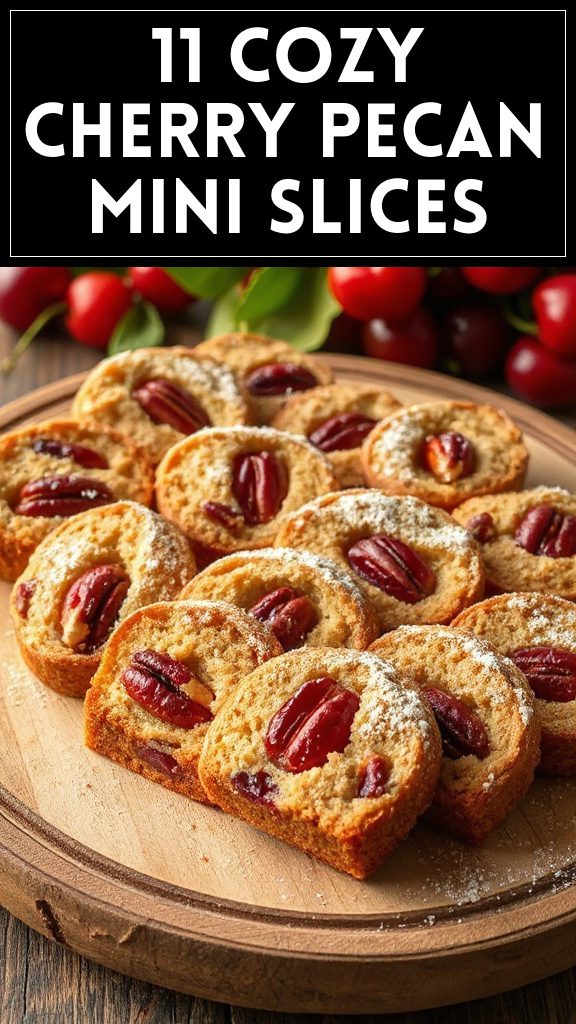 11 Cozy Cherry Pecan Mini Slices