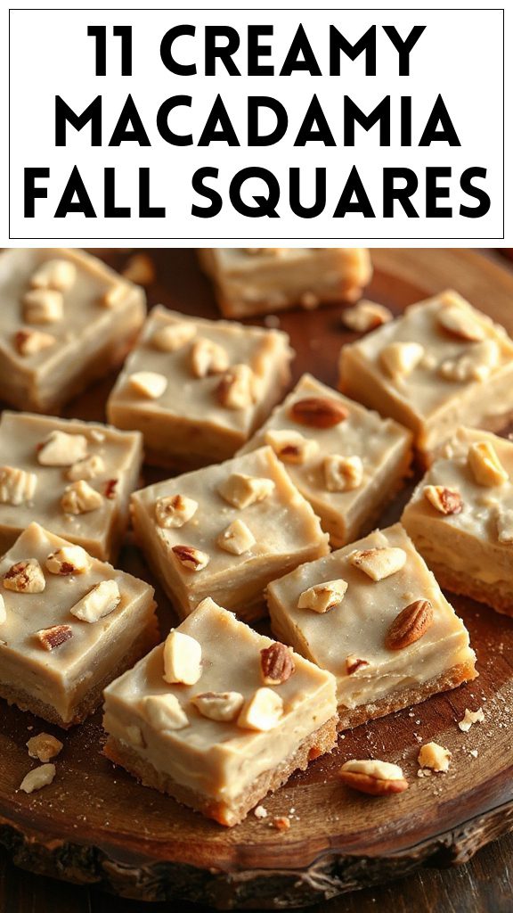 11 Creamy Macadamia Fall Squares