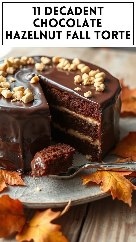 11 Decadent Chocolate Hazelnut Fall Torte