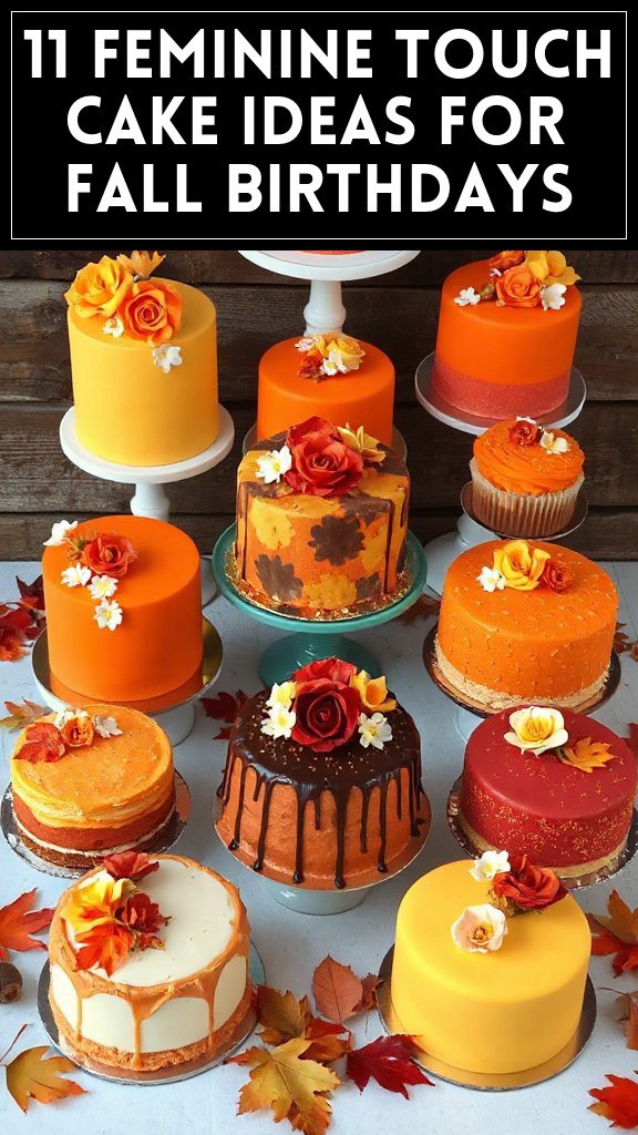 11 Feminine Touch Cake Ideas for Fall Birthdays