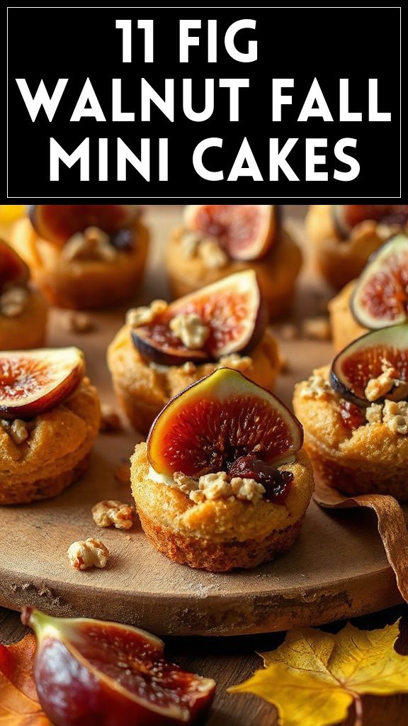 11 Fig & Walnut Fall Mini Cakes