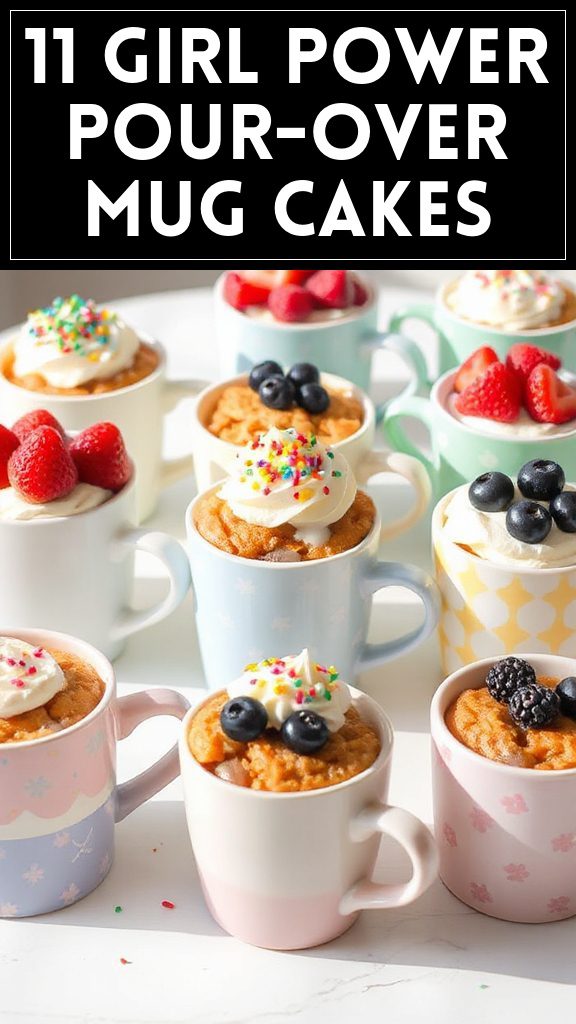 11 Girl Power Pour-Over Mug Cakes
