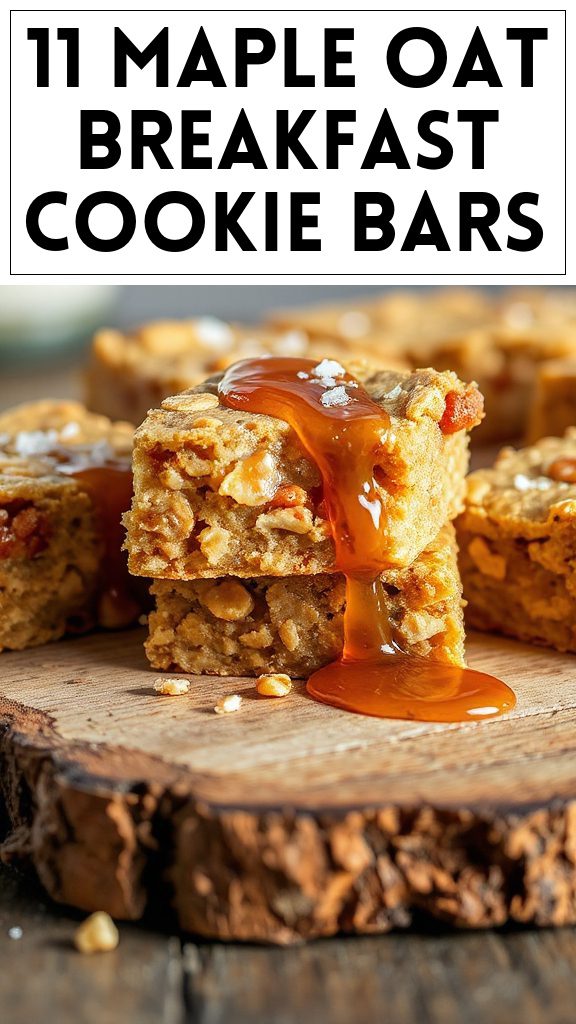 11 Maple Oat Breakfast Cookie Bars