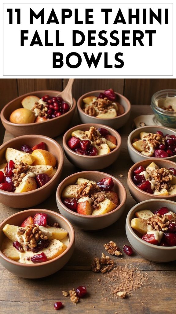 11 Maple Tahini Fall Dessert Bowls