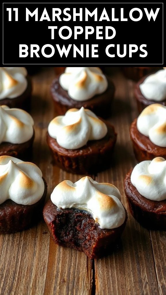11 Marshmallow Topped Brownie Cups