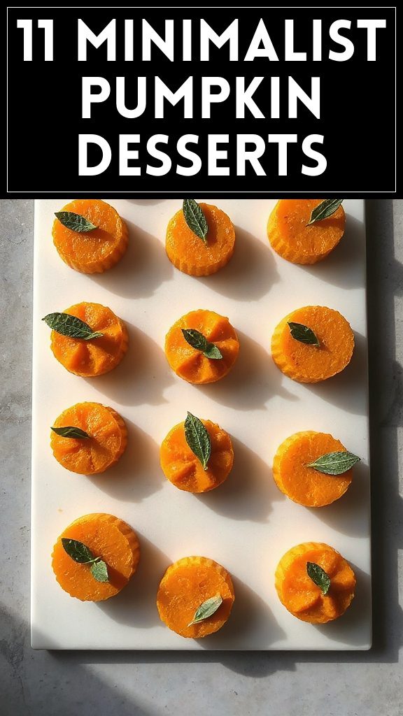 11 Minimalist Pumpkin Desserts