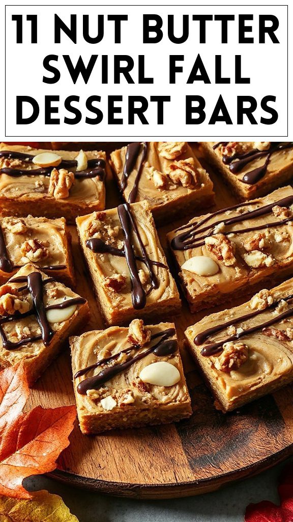 11 Nut Butter Swirl Fall Dessert Bars