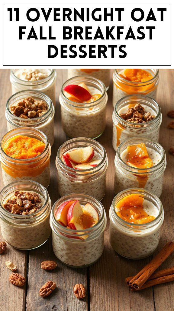 11 Overnight Oat Fall Breakfast Desserts