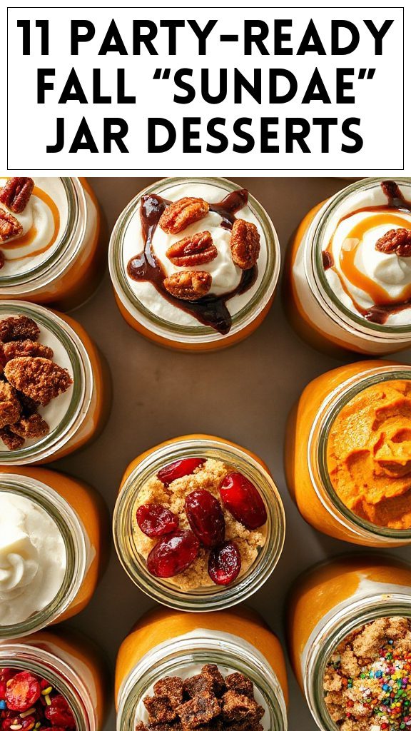 11 Party-Ready Fall “Sundae” Jar Desserts