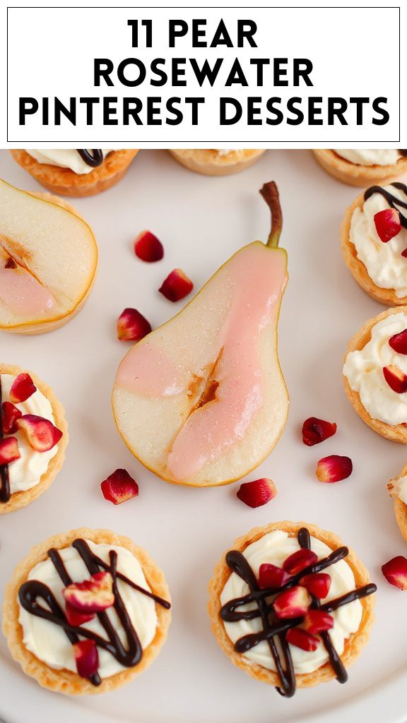 11 Pear & Rosewater Pinterest Desserts