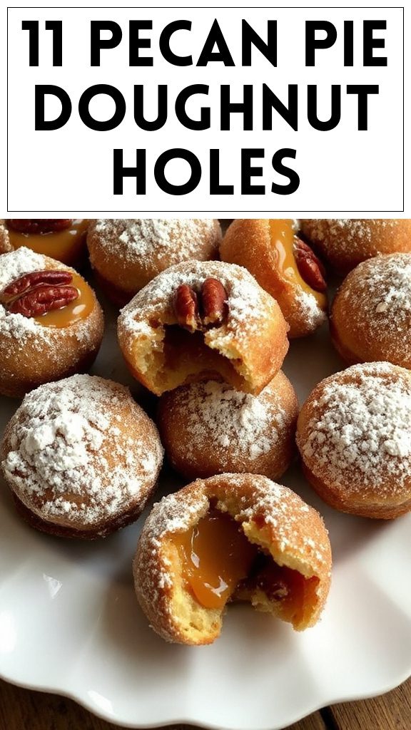 11 Pecan Pie Doughnut Holes