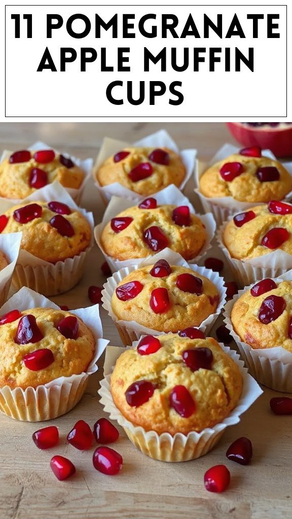 11 Pomegranate Apple Muffin Cups