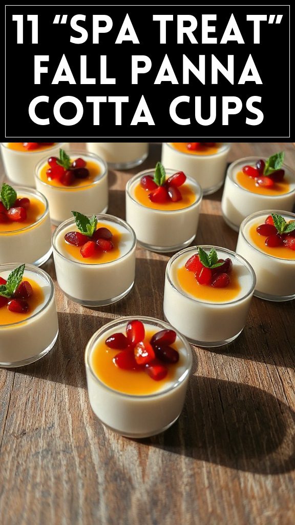 11 “Spa Treat” Fall Panna Cotta Cups