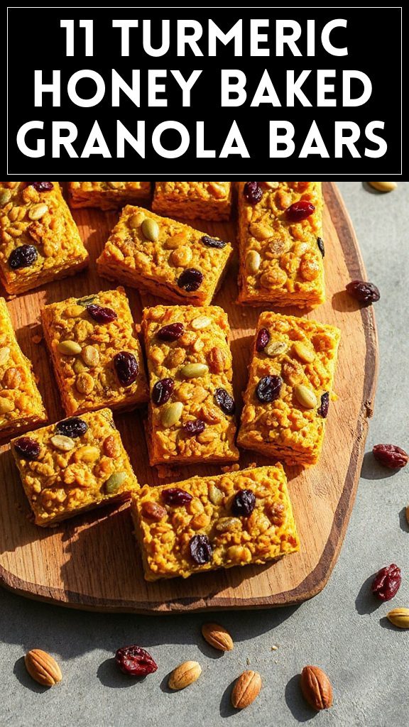 11 Turmeric Honey Baked Granola Bars