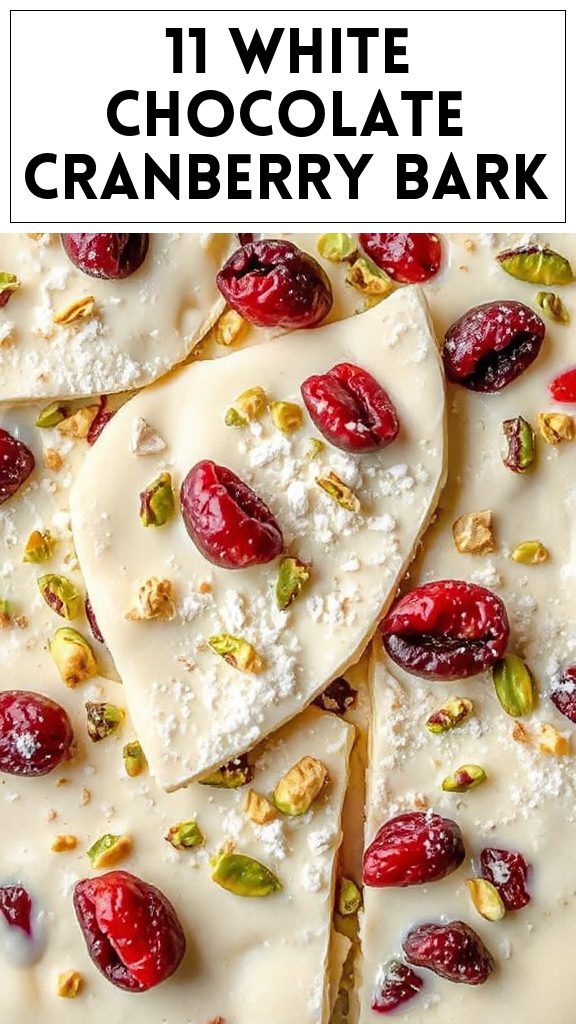 11 White Chocolate Cranberry Bark