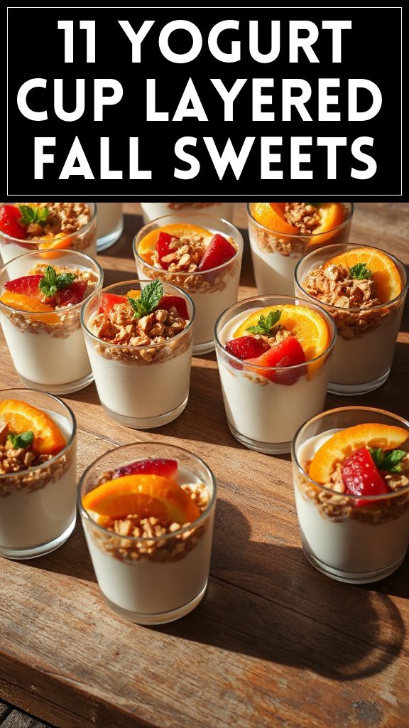 11 Yogurt Cup Layered Fall Sweets