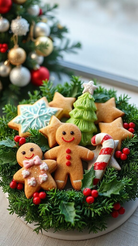 adorable holiday cookie wreaths