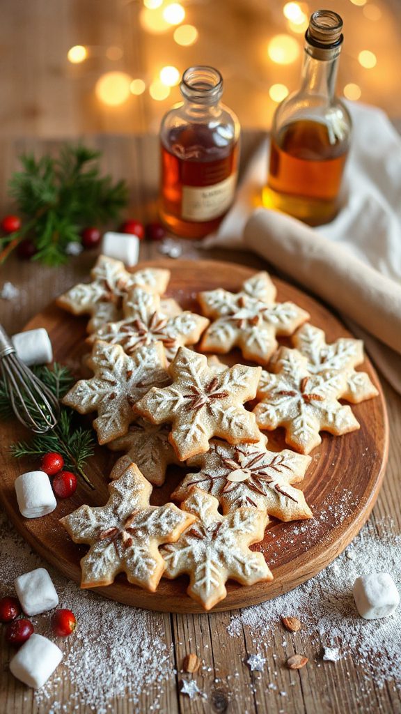almond amaretto snowflake cookies almond amaretto snowflake cookies