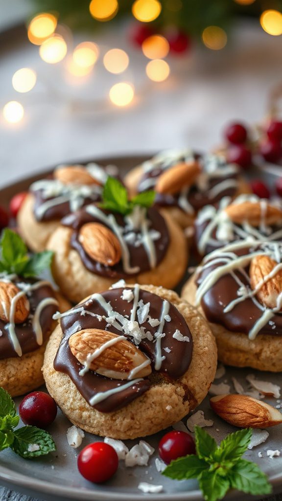 almond chocolate coconut cookies