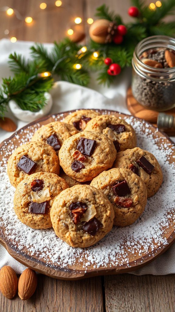 almond coconut chia cookies