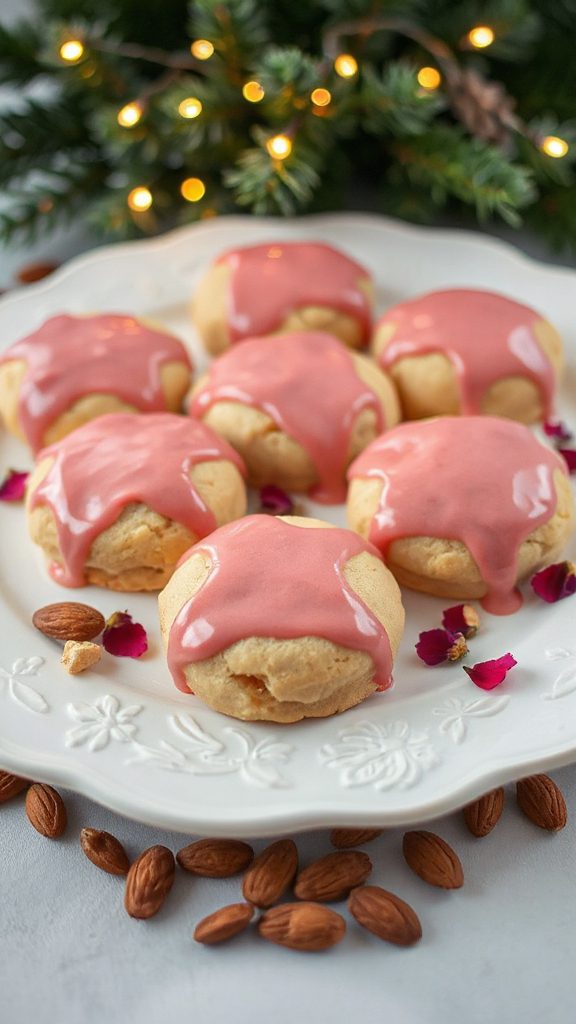 almond cookies with hibiscus