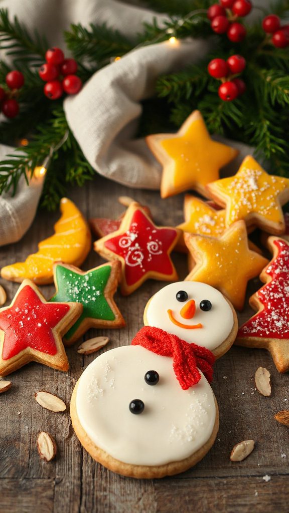 almond flavored buttery shortbread cookies