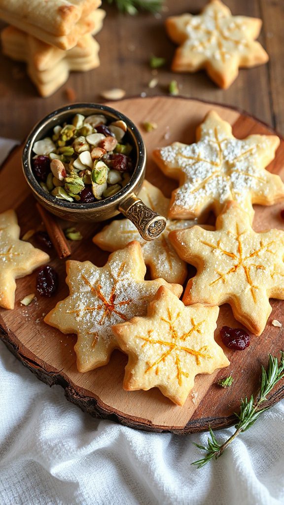 almond saffron shortbread cookies