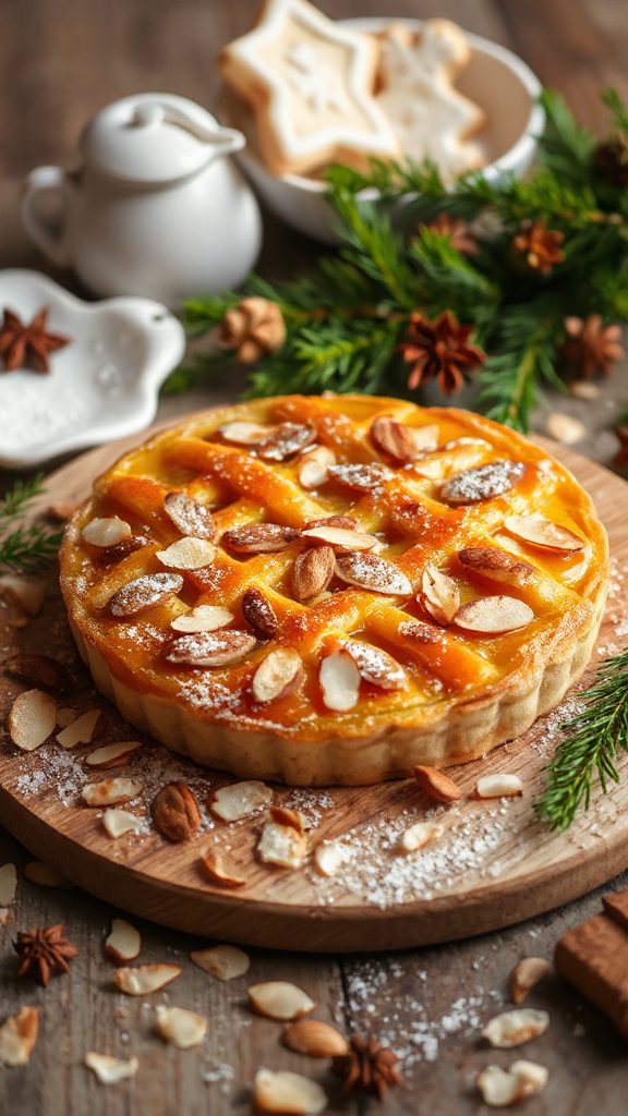 almond tart with buttery crust