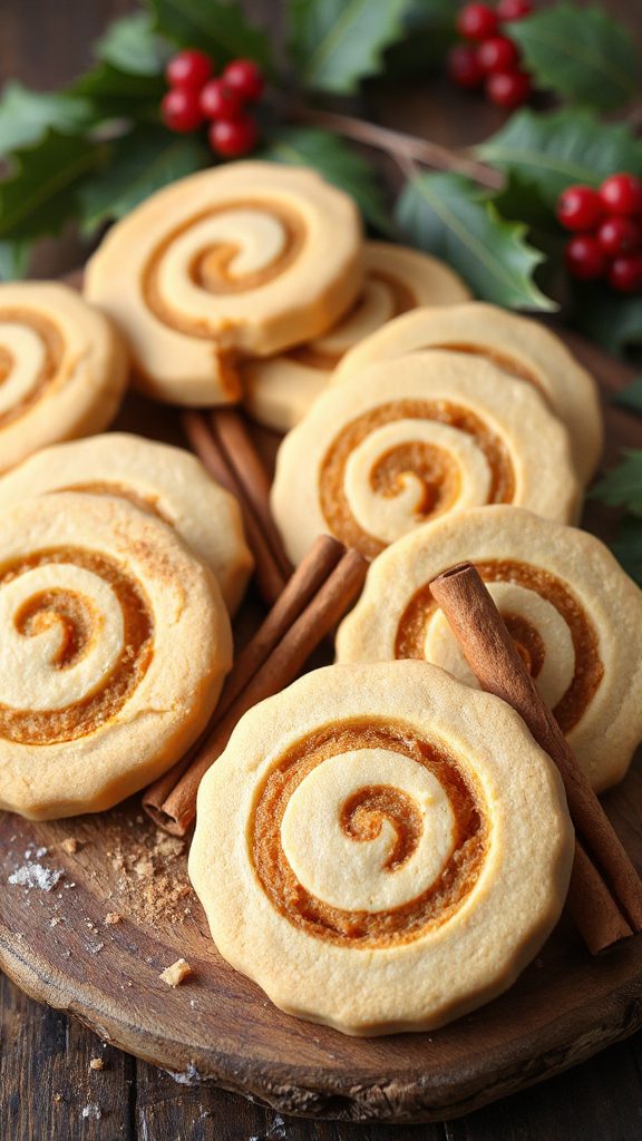 autumn spiced swirl cookies