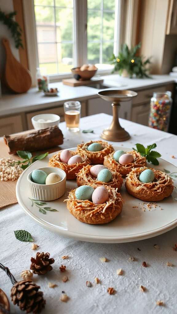 baking birds nest cookies