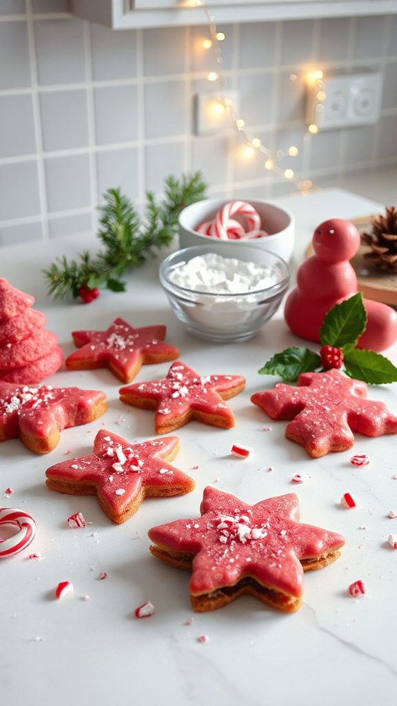 beet peppermint magic cookies