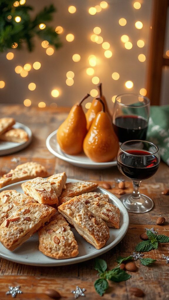 biscotti paired with pears biscotti paired with pears