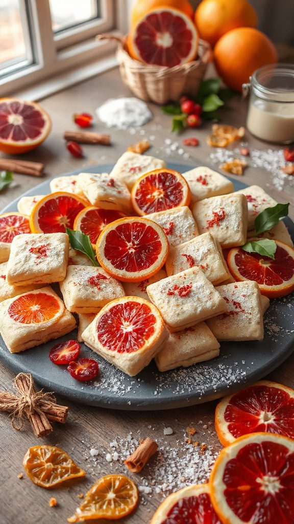 blood orange shortbread cookies