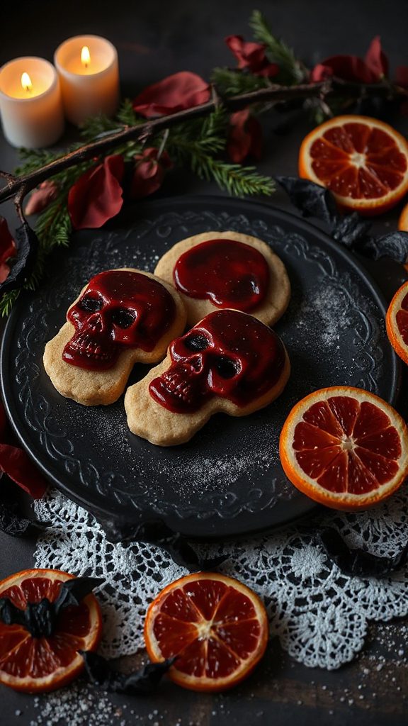 blood orange shortbread cookies