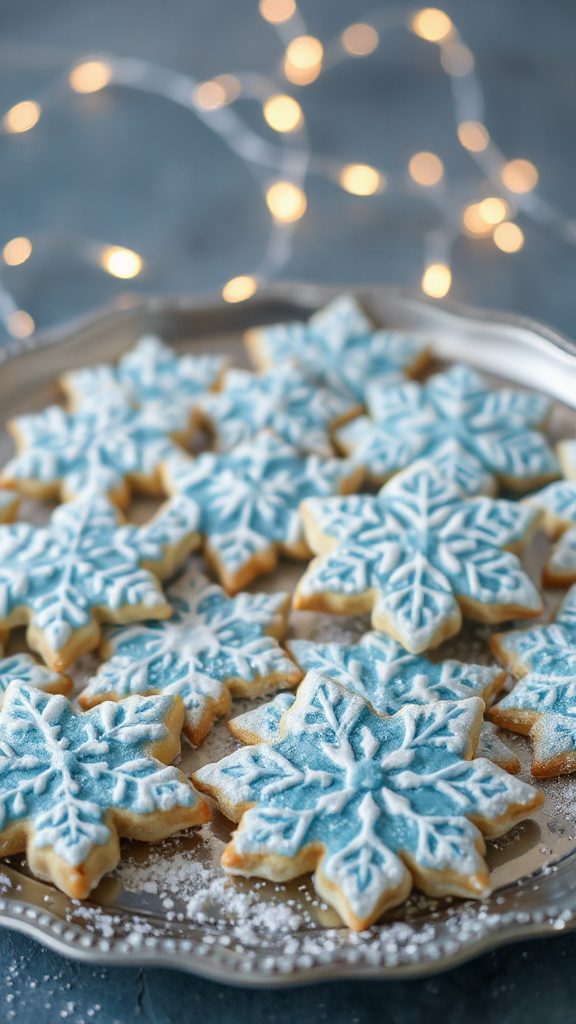 blue and silver cookies