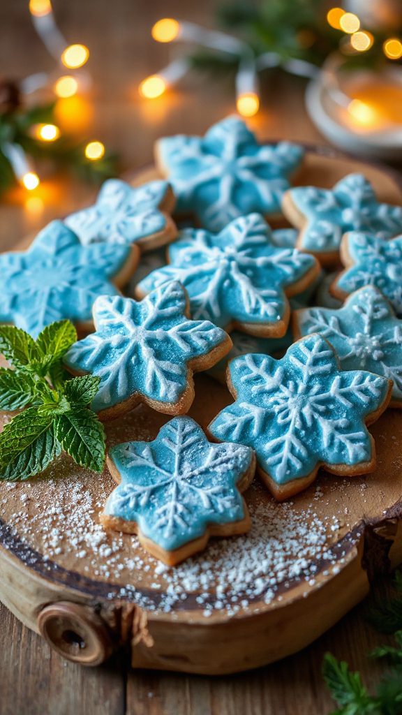 blue coffee chocolate cookies