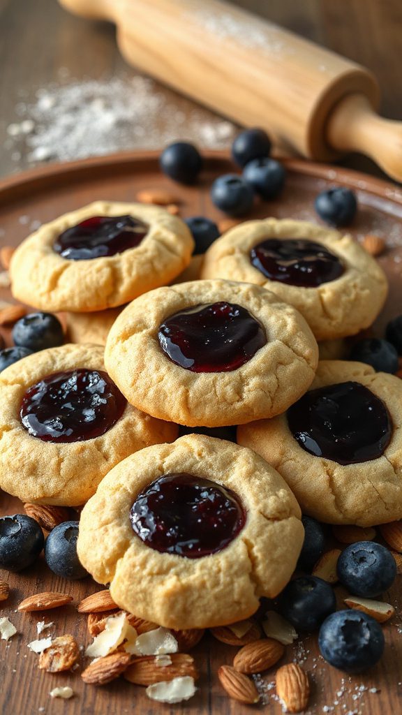 blueberry almond sugar cookies