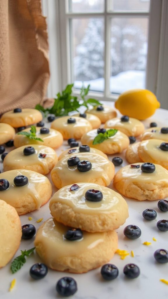 blueberry lemon shortbread cookies