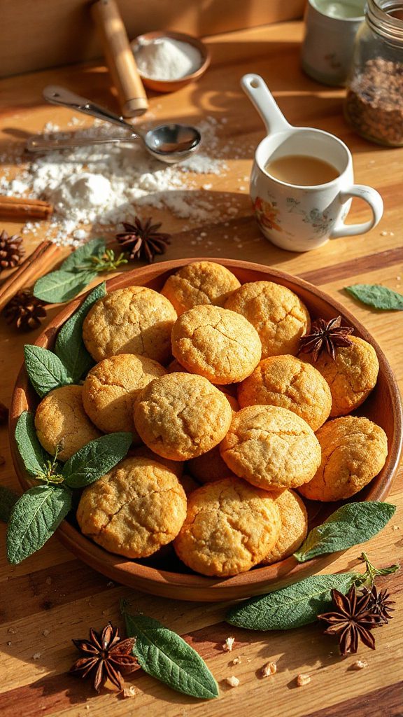 brown butter sage gingersnaps